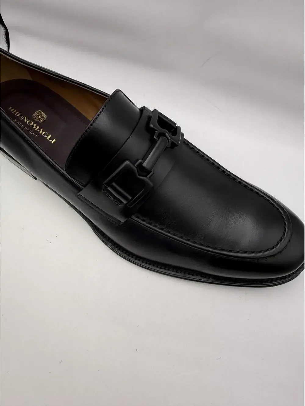Bruno Magli Men's Alpha Size 10 Black Leather Men's Loafers
